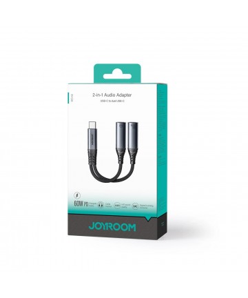 Joyroom SY-C03 USB-C to 2x USB-C 2in1 DAC adapter - black