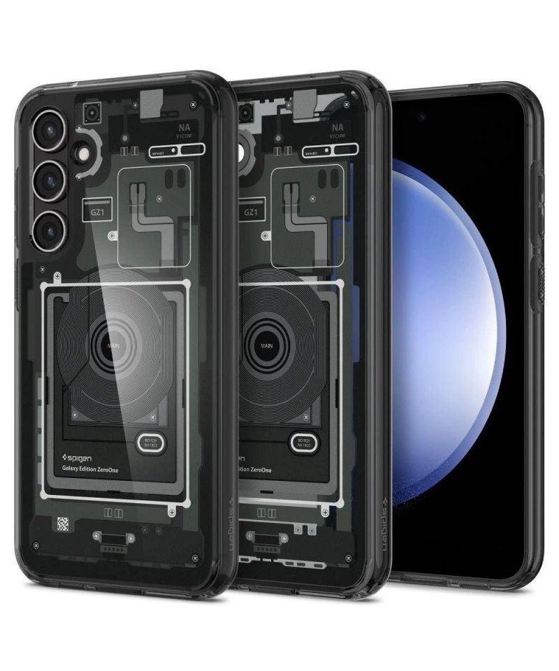 Spigen Ultra Hybrid Case for Samsung Galaxy S23 FE - Dark Gray (Zero One Pattern)