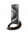 Guess Crossbody Cord 4G Print case for iPhone 15 / 14 / 13 - brown
