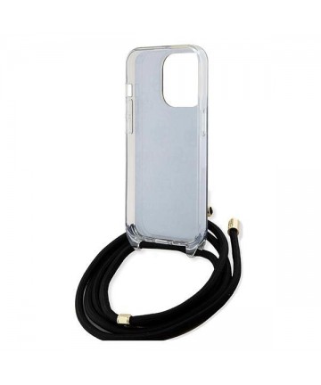 Guess Crossbody Cord 4G Print case for iPhone 15 Pro Max - black