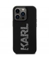 Karl Lagerfeld 3D Rubber Glitter Logo case for iPhone 15 Pro Max - black
