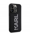 Karl Lagerfeld 3D Rubber Glitter Logo case for iPhone 15 Pro Max - black