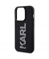 Karl Lagerfeld 3D Rubber Glitter Logo case for iPhone 15 Pro Max - black