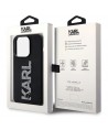 Karl Lagerfeld 3D Rubber Glitter Logo case for iPhone 15 Pro Max - black