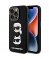 Karl Lagerfeld Silicone Karl&Choupette Head case for iPhone 15 Pro Max - black