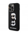 Karl Lagerfeld Silicone Karl&Choupette Head case for iPhone 15 Pro Max - black