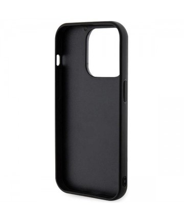 Karl Lagerfeld 3D Rubber Glitter Logo iPhone 15 Pro Case - Black