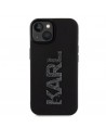 Karl Lagerfeld 3D Rubber Glitter Logo case for iPhone 15 - black