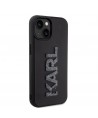 Karl Lagerfeld 3D Rubber Glitter Logo case for iPhone 15 - black