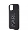 Karl Lagerfeld 3D Rubber Glitter Logo case for iPhone 15 - black