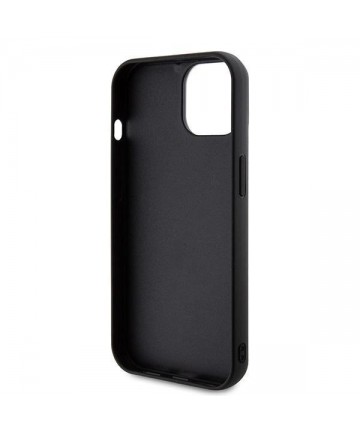 Karl Lagerfeld 3D Rubber Glitter Logo case for iPhone 15 - black