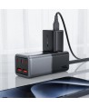 Acefast Z2 GaN 75W PD desktop charger 3x USB-C 2x USB-A - black and gray