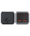 Acefast Z2 GaN 75W PD desktop charger 3x USB-C 2x USB-A - black and gray