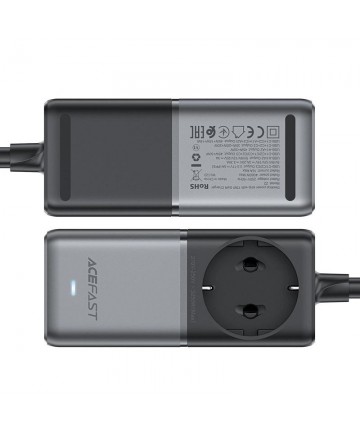 Acefast Z2 GaN 75W PD desktop charger 3x USB-C 2x USB-A - black and gray
