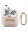 Guess GUA34GSMP AirPods 3 cover pink/pink 4G Script Metal Collection