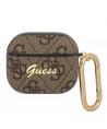Guess GUA34GSMW AirPods 3 cover brown/brown 4G Script Metal Collection