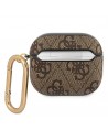 Guess GUA34GSMW AirPods 3 cover brown/brown 4G Script Metal Collection