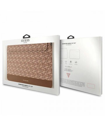 Guess GCube Stripes case for a 14" laptop - brown