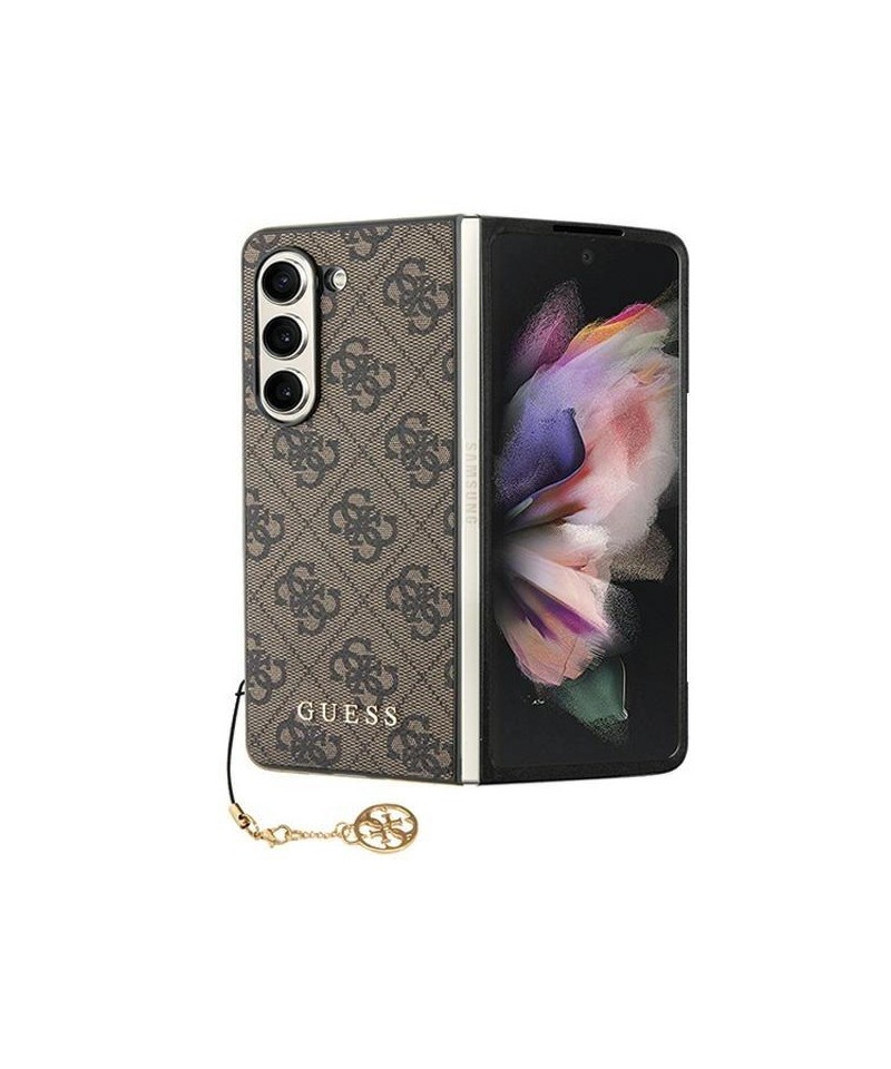 Guess GUHCZFD5GF4GBR F946 Z Fold5 brown/brown hardcase 4G Charms Collection