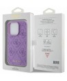 Guess Leather 4G Stamped case for iPhone 15 Pro Max - purple