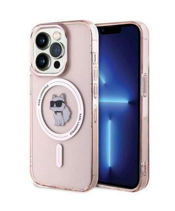 Karl Lagerfeld IML Choupette MagSafe case for iPhone 15 Pro - pink