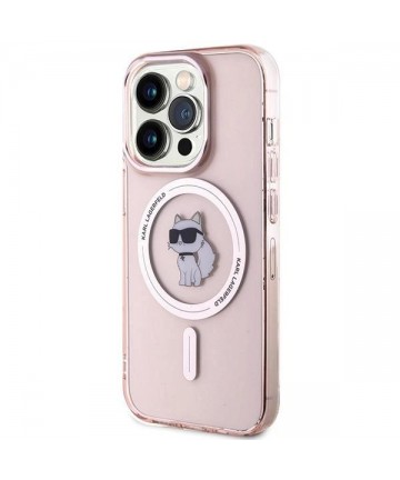 Karl Lagerfeld IML Choupette MagSafe case for iPhone 15 Pro - pink