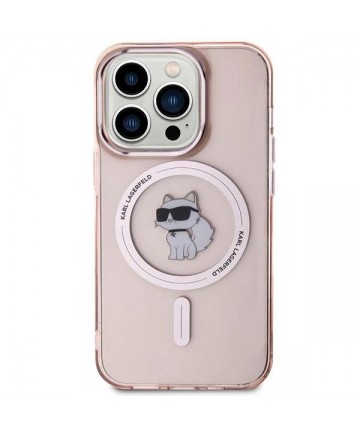Karl Lagerfeld IML Choupette MagSafe case for iPhone 15 Pro - pink