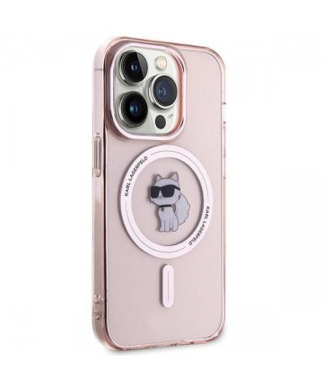 Karl Lagerfeld IML Choupette MagSafe case for iPhone 15 Pro - pink