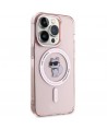 Karl Lagerfeld IML Choupette MagSafe case for iPhone 15 Pro - pink