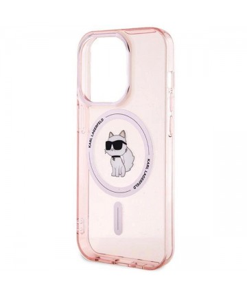 Karl Lagerfeld IML Choupette MagSafe case for iPhone 15 Pro - pink