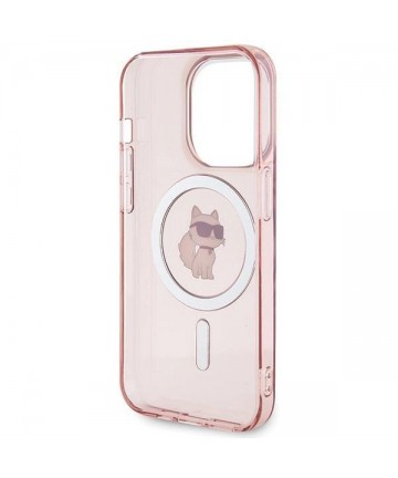 Karl Lagerfeld IML Choupette MagSafe case for iPhone 15 Pro - pink