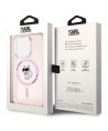 Karl Lagerfeld IML Choupette MagSafe case for iPhone 15 Pro - pink