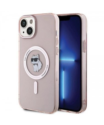 Karl Lagerfeld IML Choupette MagSafe case for iPhone 15 Plus - pink
