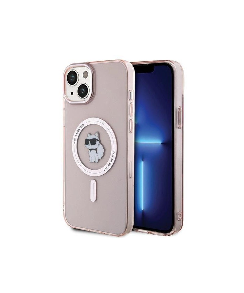 Karl Lagerfeld IML Choupette MagSafe case for iPhone 15 Plus - pink