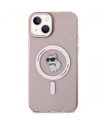 Karl Lagerfeld IML Choupette MagSafe case for iPhone 15 Plus - pink
