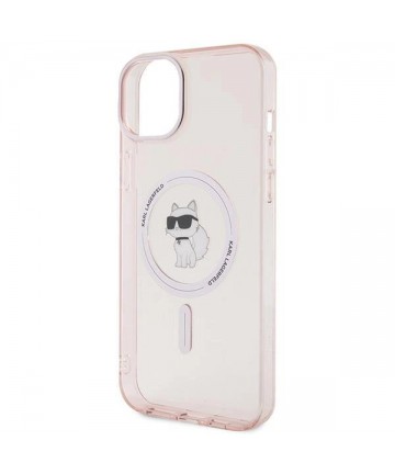 Karl Lagerfeld IML Choupette MagSafe case for iPhone 15 Plus - pink