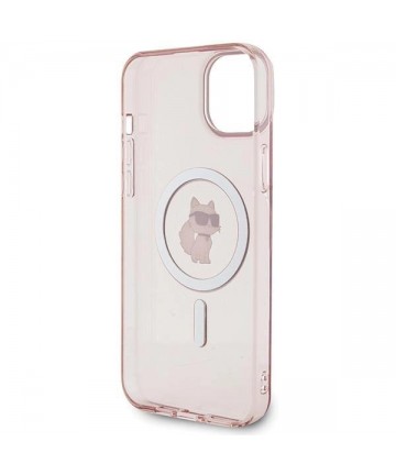 Karl Lagerfeld IML Choupette MagSafe case for iPhone 15 Plus - pink