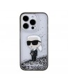 Karl Lagerfeld Liquid Glitter Ikonik case for iPhone 15 Pro - transparent