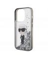 Karl Lagerfeld Liquid Glitter Ikonik case for iPhone 15 Pro - transparent