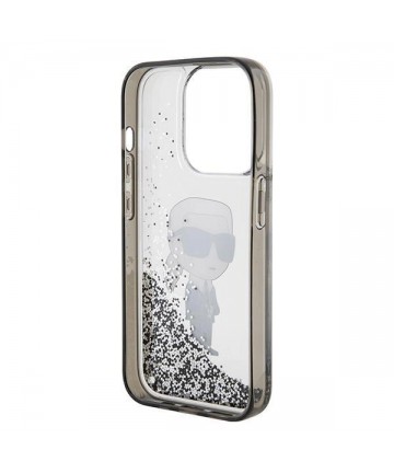 Karl Lagerfeld Liquid Glitter Ikonik case for iPhone 15 Pro - transparent