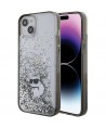 Karl Lagerfeld Liquid Glitter Choupette case for iPhone 15 Plus - transparent