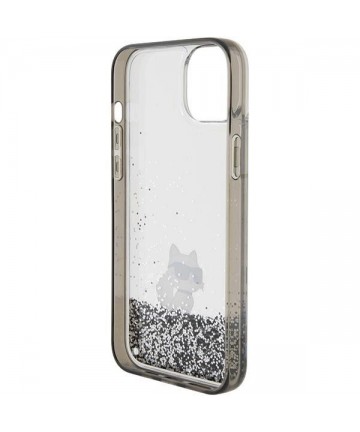 Karl Lagerfeld Liquid Glitter Choupette case for iPhone 15 Plus - transparent