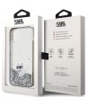 Karl Lagerfeld Liquid Glitter Choupette case for iPhone 15 Plus - transparent