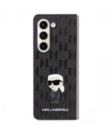 Karl Lagerfeld Saffiano Monogram Ikonik Pin case for Samsung Galaxy Z Fold 5 - black