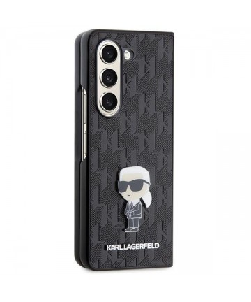 Karl Lagerfeld Saffiano Monogram Ikonik Pin case for Samsung Galaxy Z Fold 5 - black