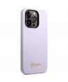 Guess GUHCP14LSLSMU iPhone 14 Pro 6.1" purple/purple hard case Silicone Vintage Gold Logo