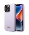 Guess GUHCP14XSLSMU iPhone 14 Pro Max 6.7" purple/purple hard case Silicone Vintage Gold Logo