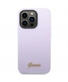 Guess GUHCP14XSLSMU iPhone 14 Pro Max 6.7" purple/purple hard case Silicone Vintage Gold Logo