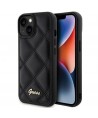 Guess Quilted Metal Logo case for iPhone 15 - black