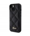 Guess Quilted Metal Logo case for iPhone 15 - black